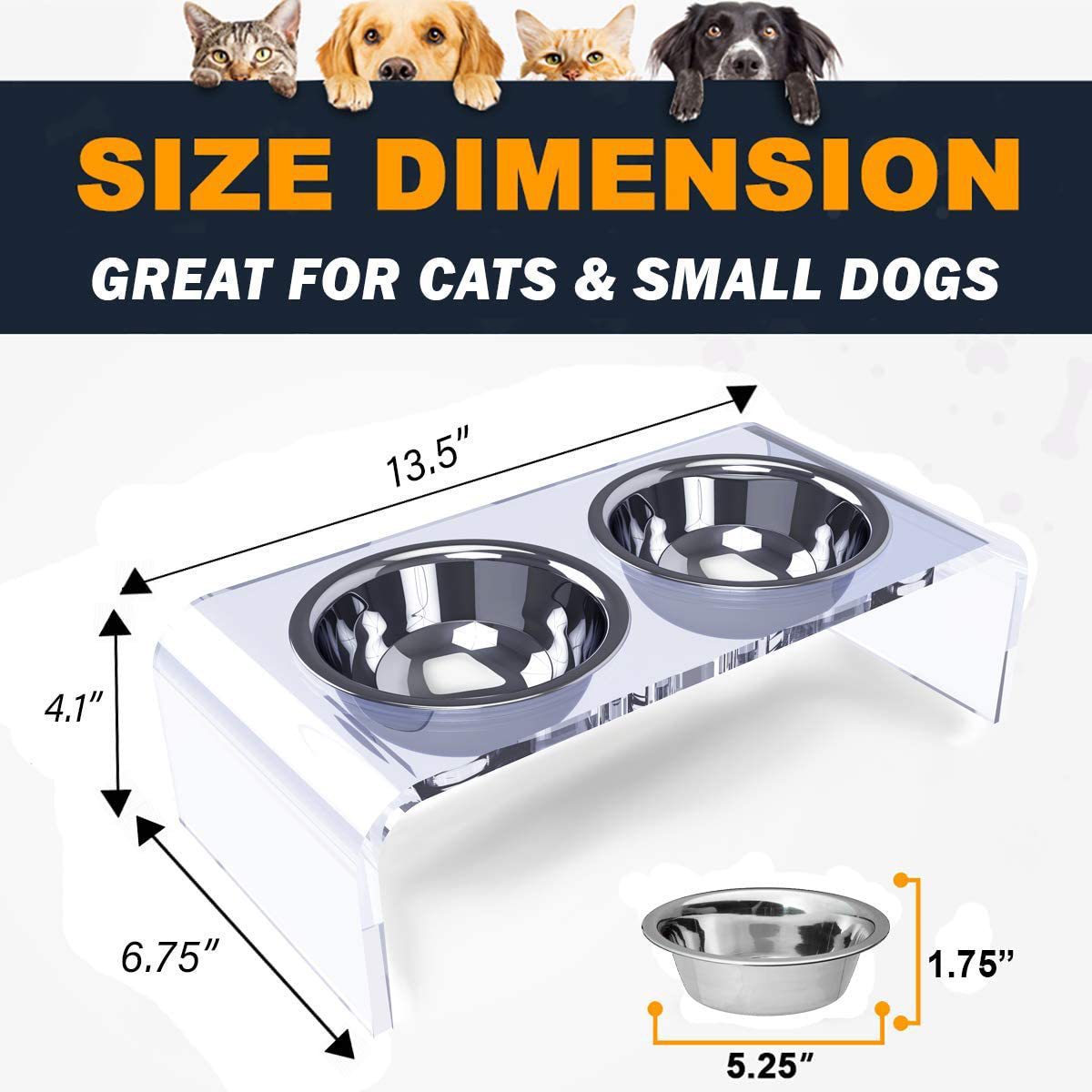 Elevated Acrylic Pet Feeder - photo 7