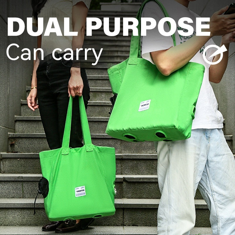 Large Capacity Pet Cat Bag Multifunctional Breathable Dog Canvas Carrier Bag Escape-proof Pet Shoulder Carrying Bag Pet Supplies - photo 4