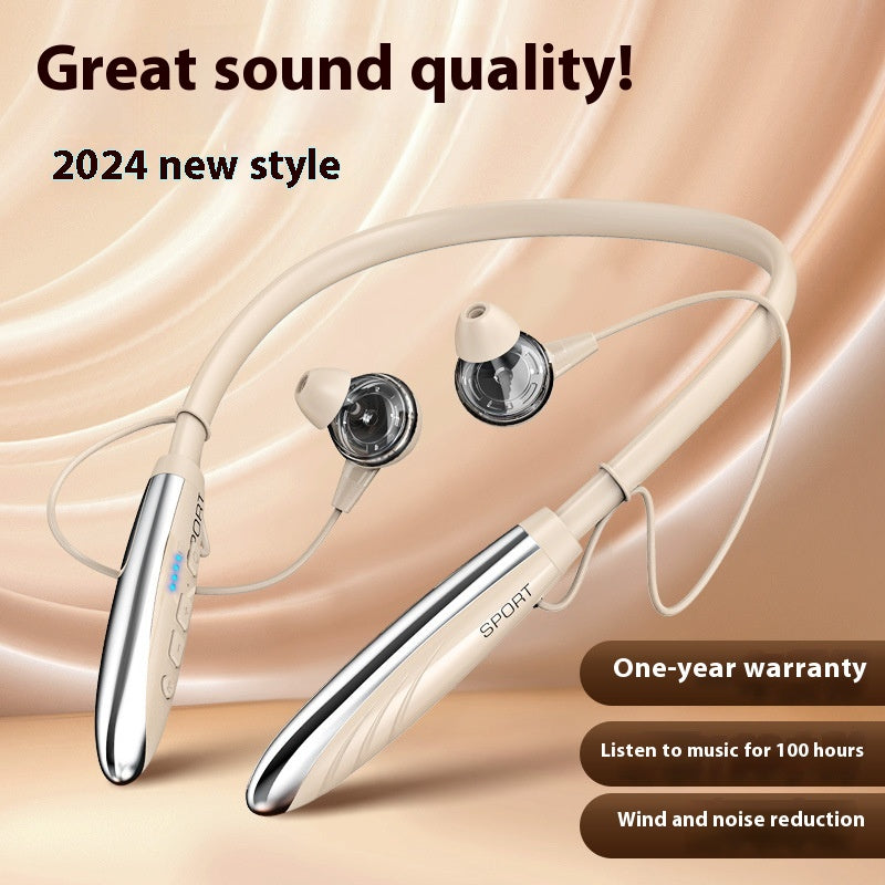 Neck Wireless Bluetooth-compatible Earphones 9D Stereo Surround Headphone Magnetic Sport Neckband Headset Neck-hanging Earbuds - photo 5