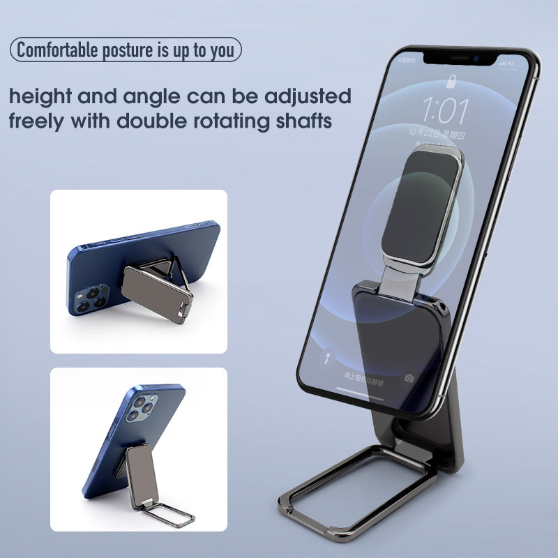 Foldable Mobile Phone Holder Ring Buckle Retractable Desktop CellPhone Stand Car Magnetic Bracket Office Accessories - photo 2