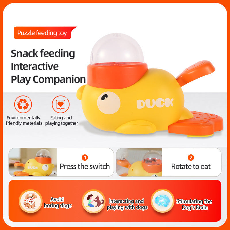 Dog Puzzle Feeder Interactive Pet Food Treat Dispenser Cartoon Duck Design Anti-slip Pets Automatic Feeder Toys For Dog Training Pet Products - photo 6