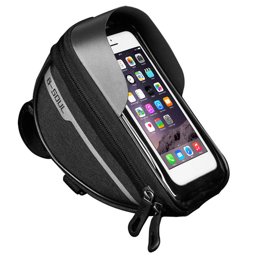 Bicycle Phone Holder with Front Pocket