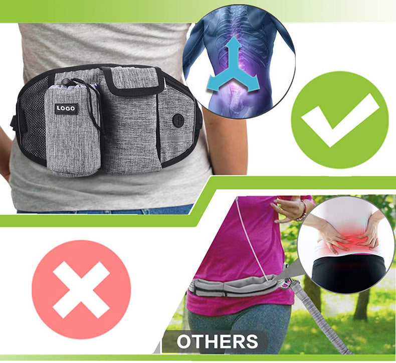 Dog Training Leash Waist Bag Hands-Free Outdoor Pet Running Walking Leash Portable Dog Food Water Cup Storage Bags - photo 13