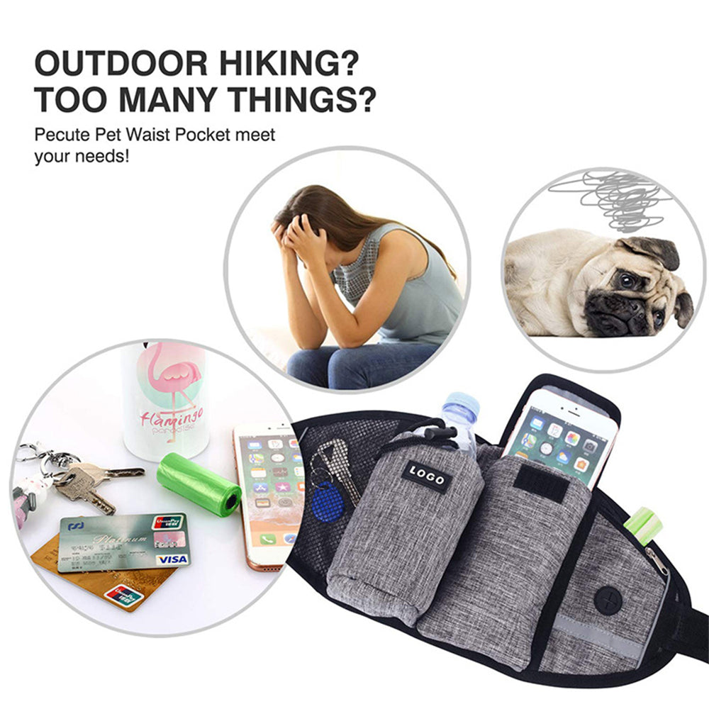 Dog Training Leash Waist Bag Hands-Free Outdoor Pet Running Walking Leash Portable Dog Food Water Cup Storage Bags - photo 4