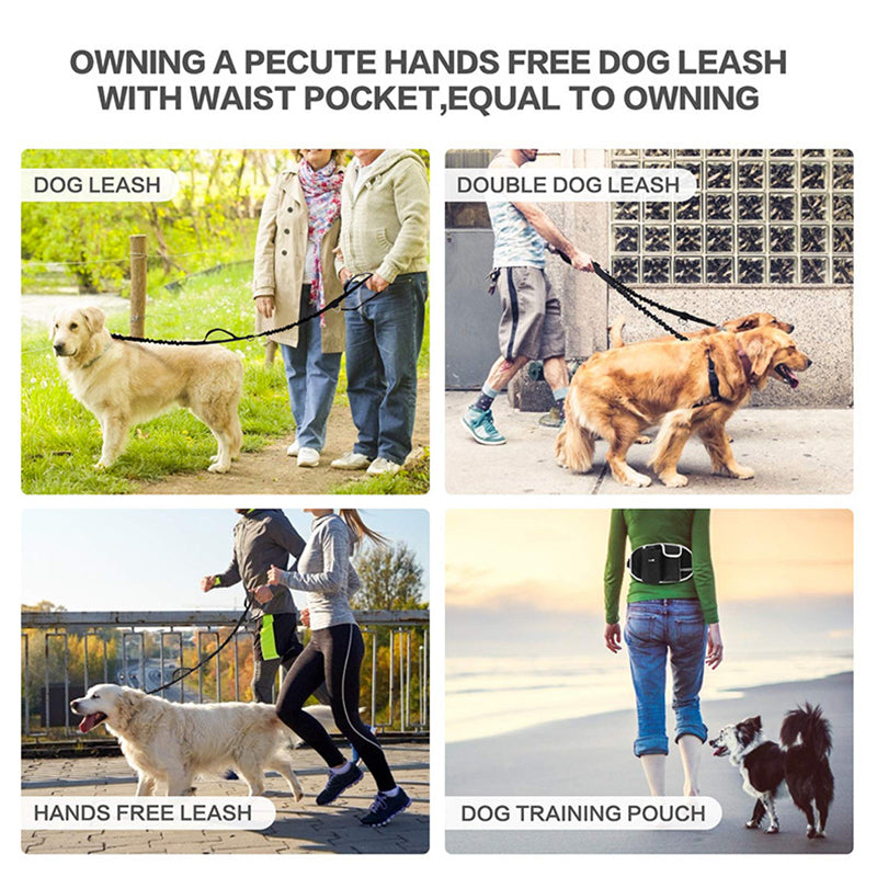 Dog Training Leash Waist Bag Hands-Free Outdoor Pet Running Walking Leash Portable Dog Food Water Cup Storage Bags - photo 12