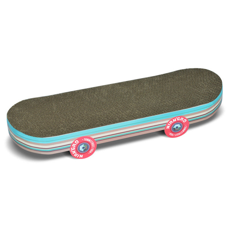 Rice Cake Skateboard Cat Scratching Board Corrugated Small Cat Supplies Cat Toys - photo 5