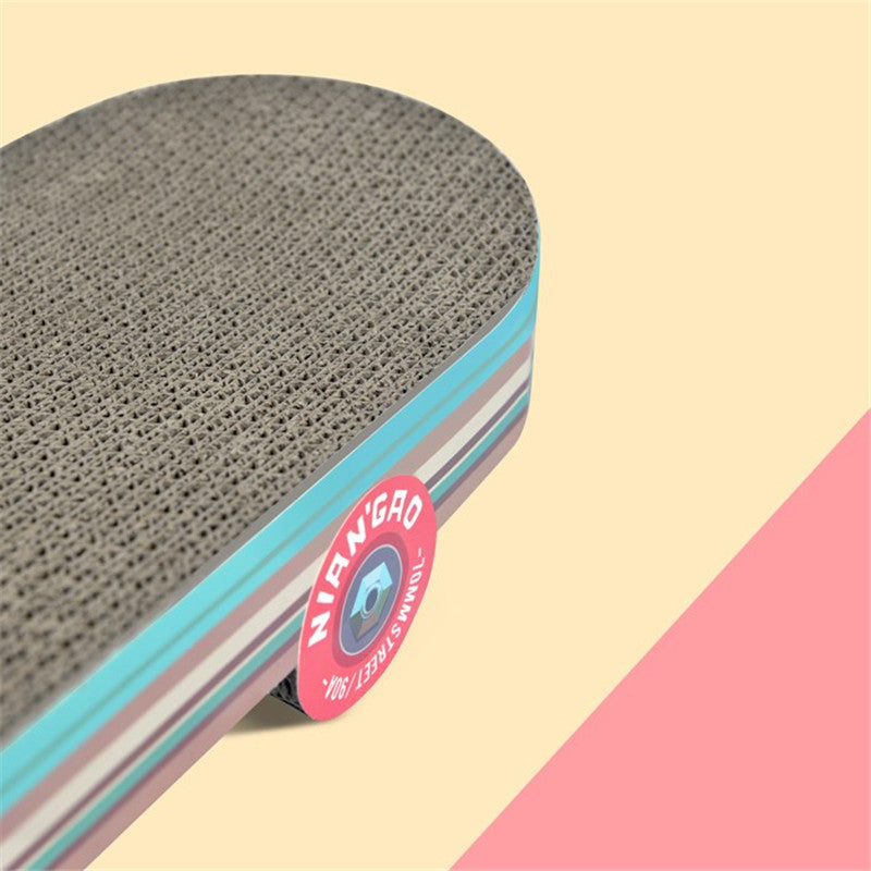 Rice Cake Skateboard Cat Scratching Board Corrugated Small Cat Supplies Cat Toys - photo 3