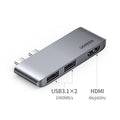 Dual-Plug USB-C Hub — HDMI or USB Options