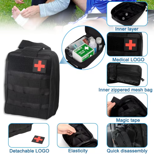 Universal Tactical Vehicle Back Seat Organizer With 3 Detachable Pouches-1 Set Of Bag - photo 7