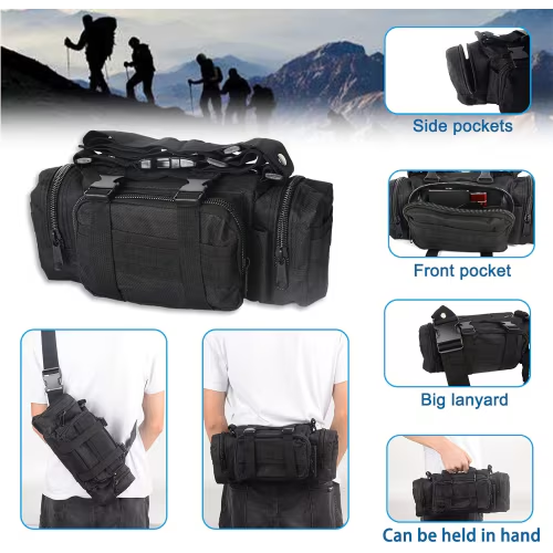 Universal Tactical Vehicle Back Seat Organizer With 3 Detachable Pouches-1 Set Of Bag - photo 2