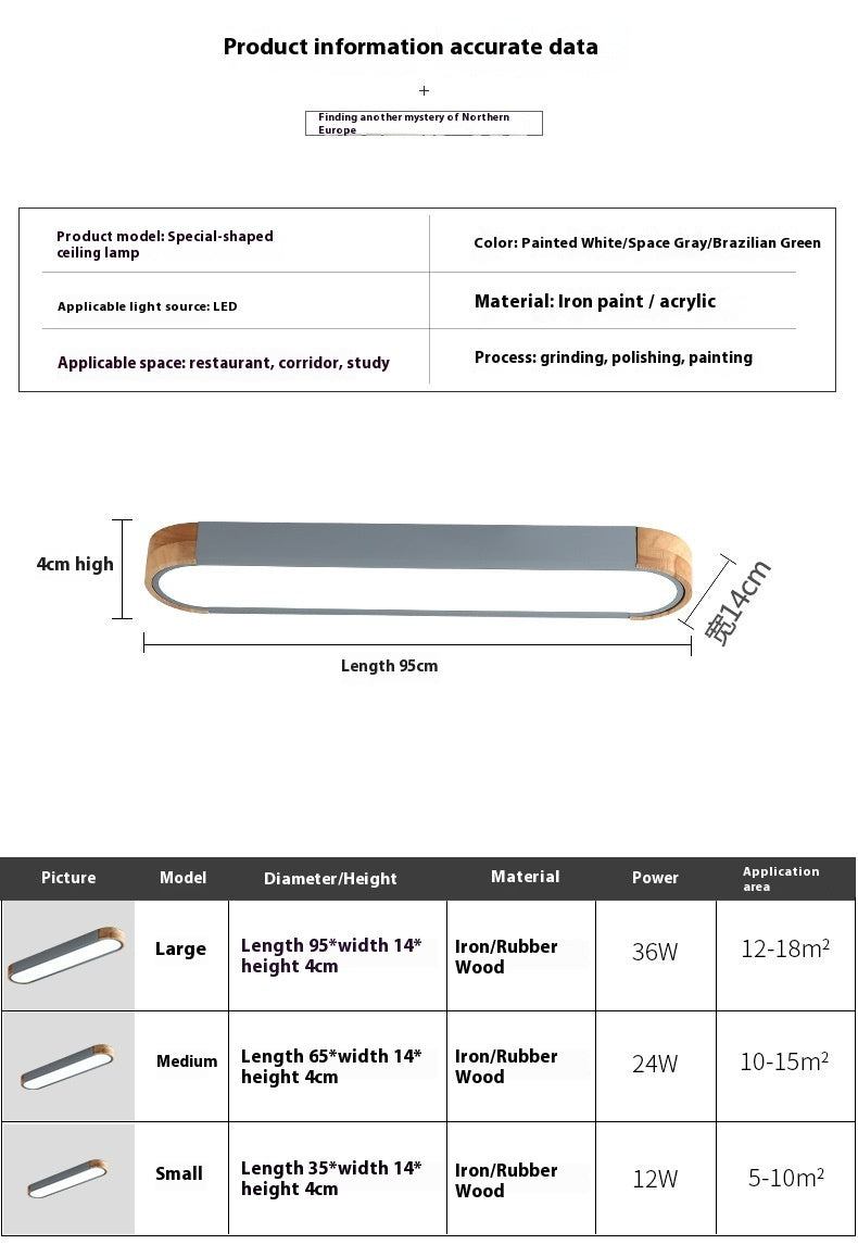 Nordic Balcony Aisle Led Strip Ceiling Light - photo 11