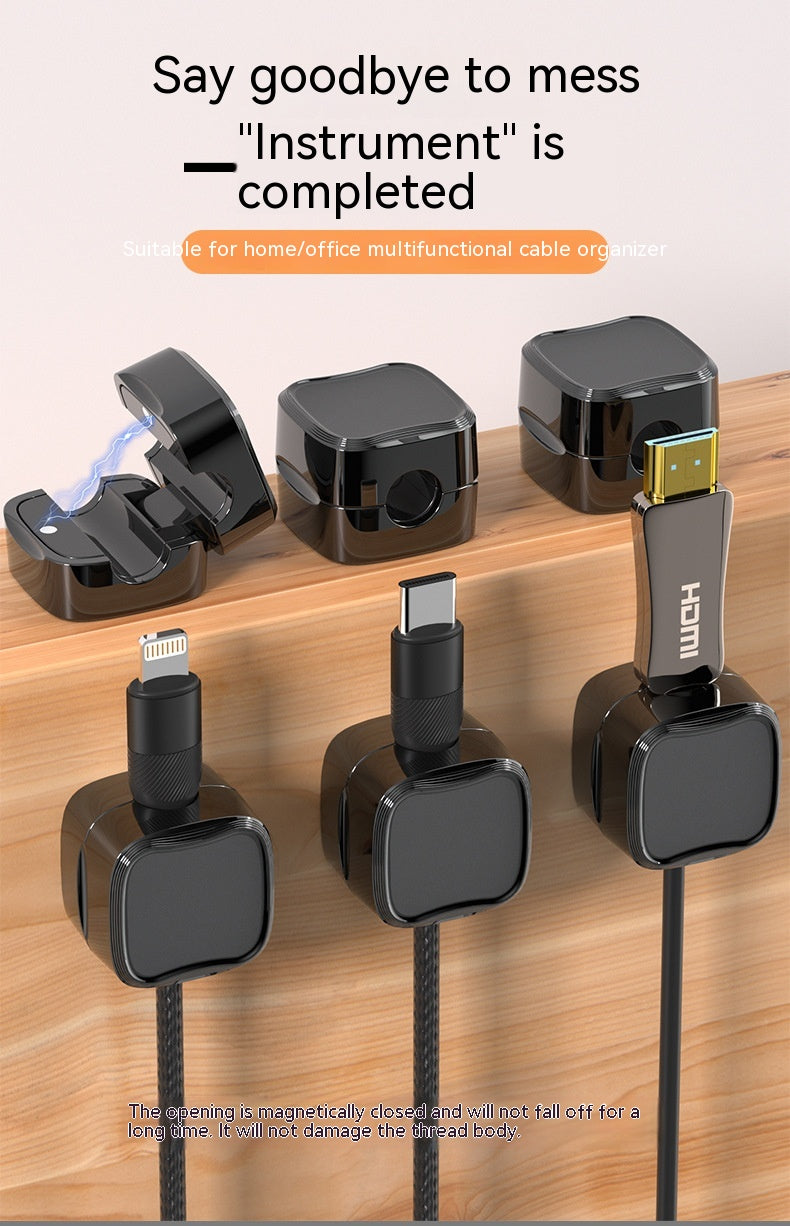 Magnetic Cable Clip Under Desk Cable Management Adjustable Cord Holder Wire Organizer And Cable Management Wire Keeper - photo 8