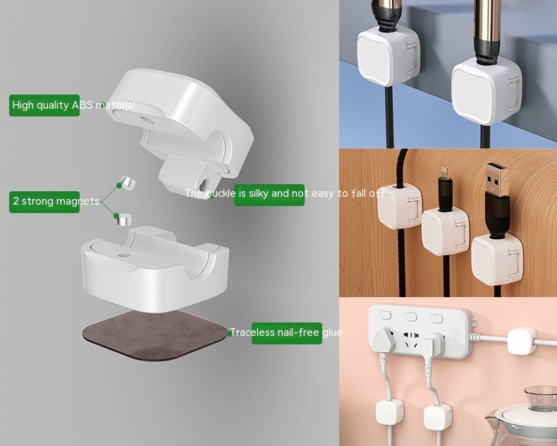 Magnetic Cable Clip Under Desk Cable Management Adjustable Cord Holder Wire Organizer And Cable Management Wire Keeper - photo 20
