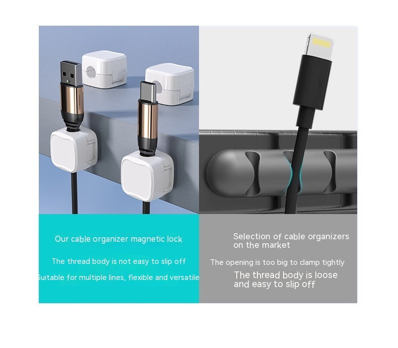 Magnetic Cable Clip Under Desk Cable Management Adjustable Cord Holder Wire Organizer And Cable Management Wire Keeper - photo 31