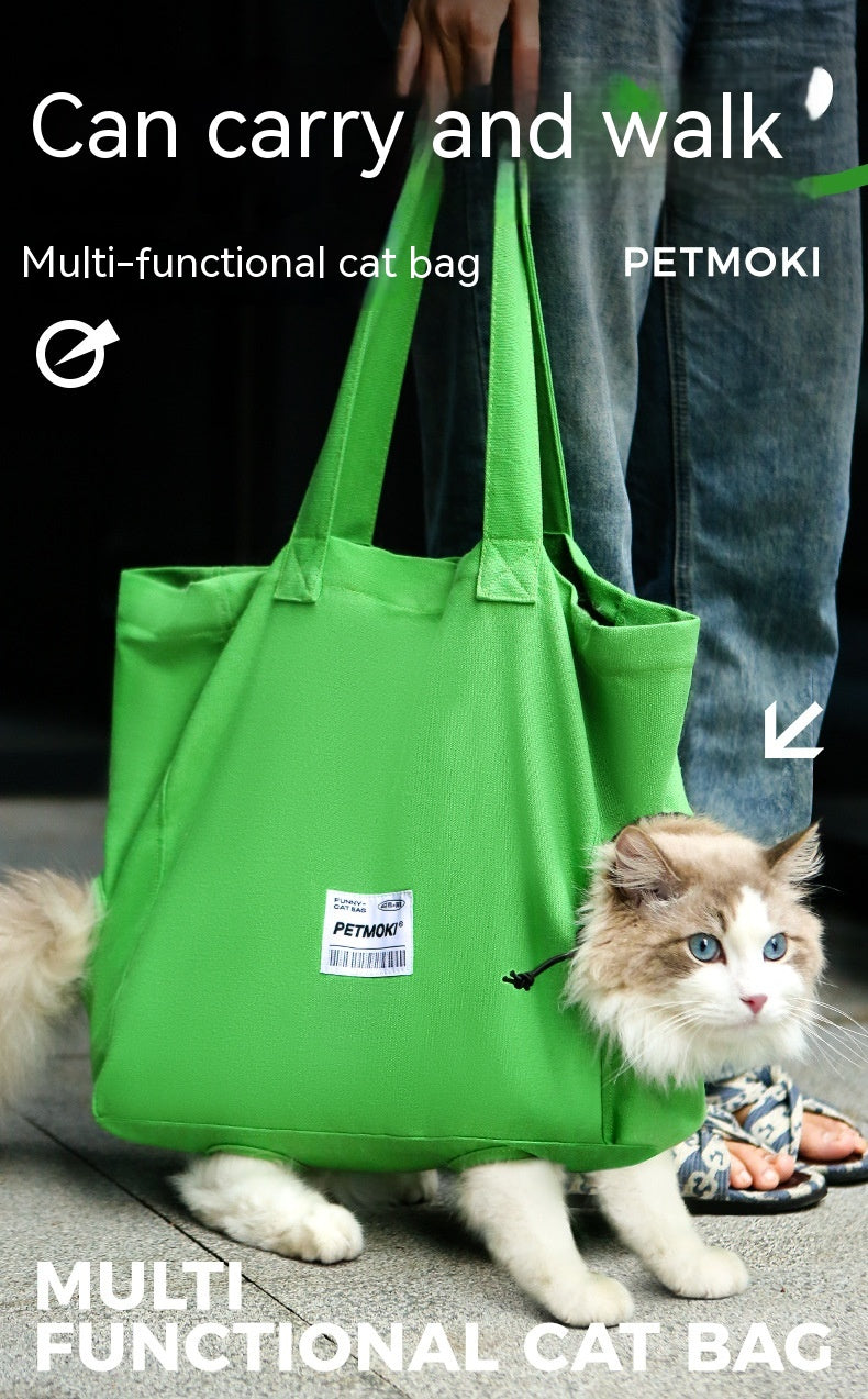 Large Capacity Pet Cat Bag Multifunctional Breathable Dog Canvas Carrier Bag Escape-proof Pet Shoulder Carrying Bag Pet Supplies - photo 5