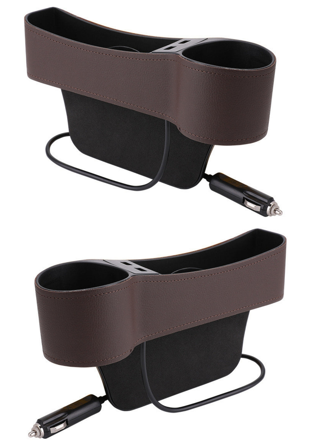 Dual USB charger multifunctional car storage box