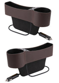 Dual USB charger multifunctional car storage box