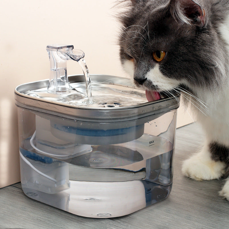 Pet Cat Dog Stainless Steel Automatic Circulation Water Dispenser Intelligent Fountain Pets Accessories - photo 9