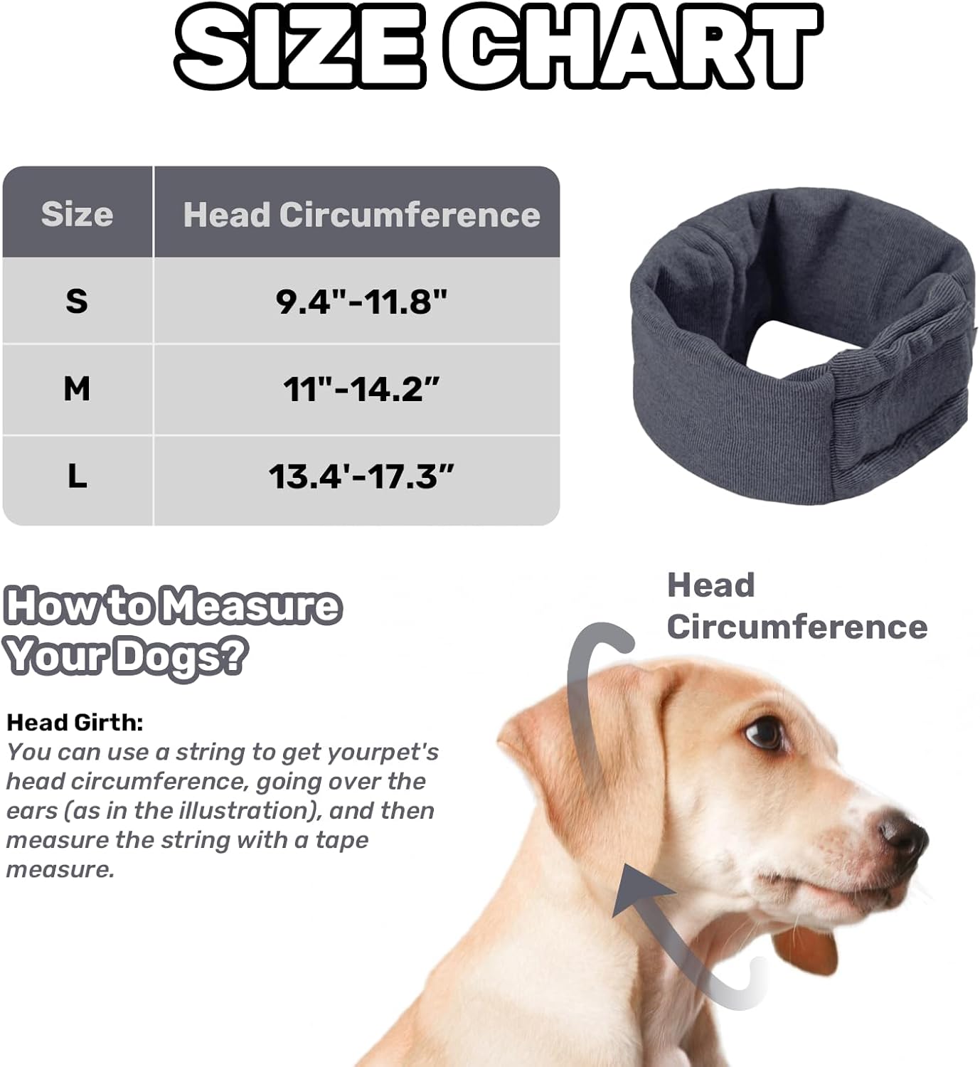 Calming No-Flap Ear Wrap for Dogs - photo 6