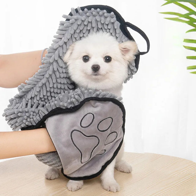Toalla de microfibra de secado rápido para mascotas
