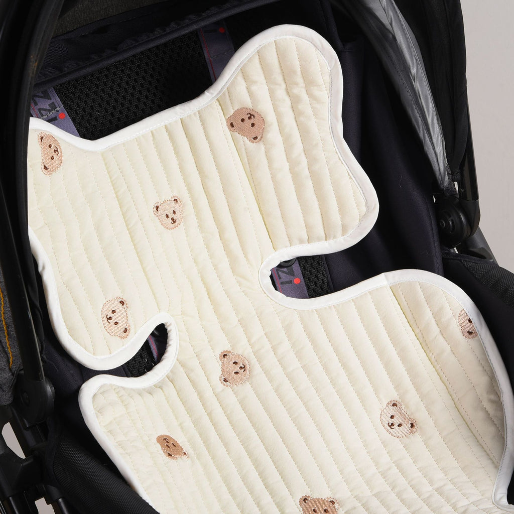 Stroller Thin Breathable Cotton Embroidered Seat Cushion - photo 10