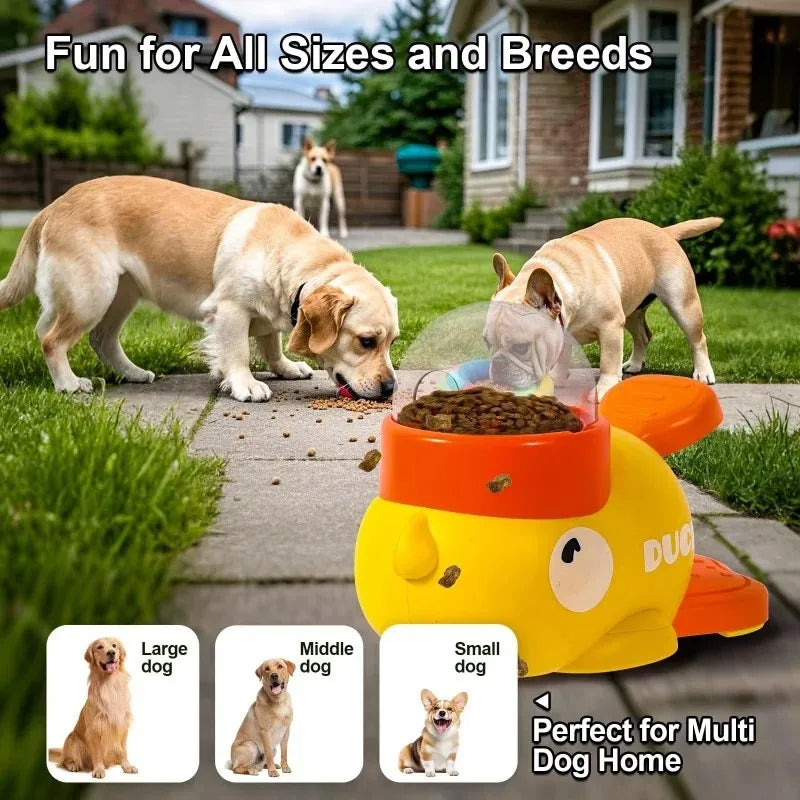 Dog Puzzle Feeder Interactive Pet Food Treat Dispenser Cartoon Duck Design Anti-slip Pets Automatic Feeder Toys For Dog Training Pet Products - photo 2