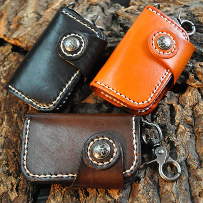 Cowhide handmade car key case - photo 2