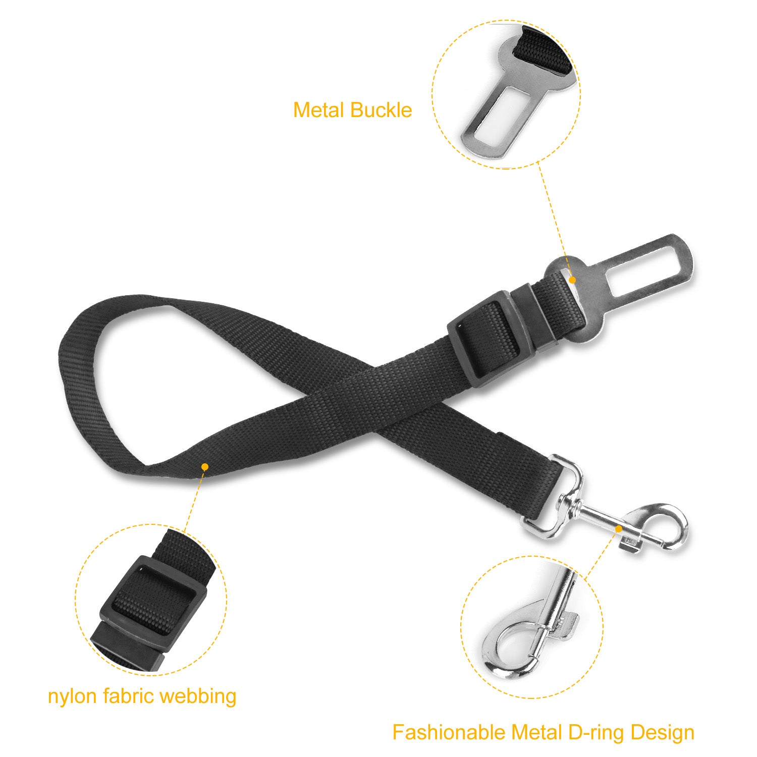 Dog Car Seat Belt, 2-Pack