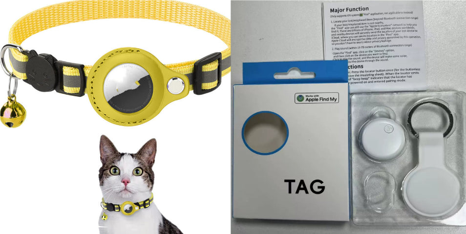 Reflective Collar Waterproof Holder Case For Airtag Air Tag Airtags Protective Cover Cat Dog Kitten Puppy Nylon Collar - photo 5