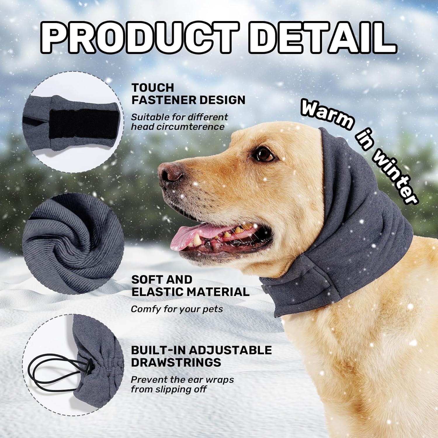 Calming No-Flap Ear Wrap for Dogs - photo 4