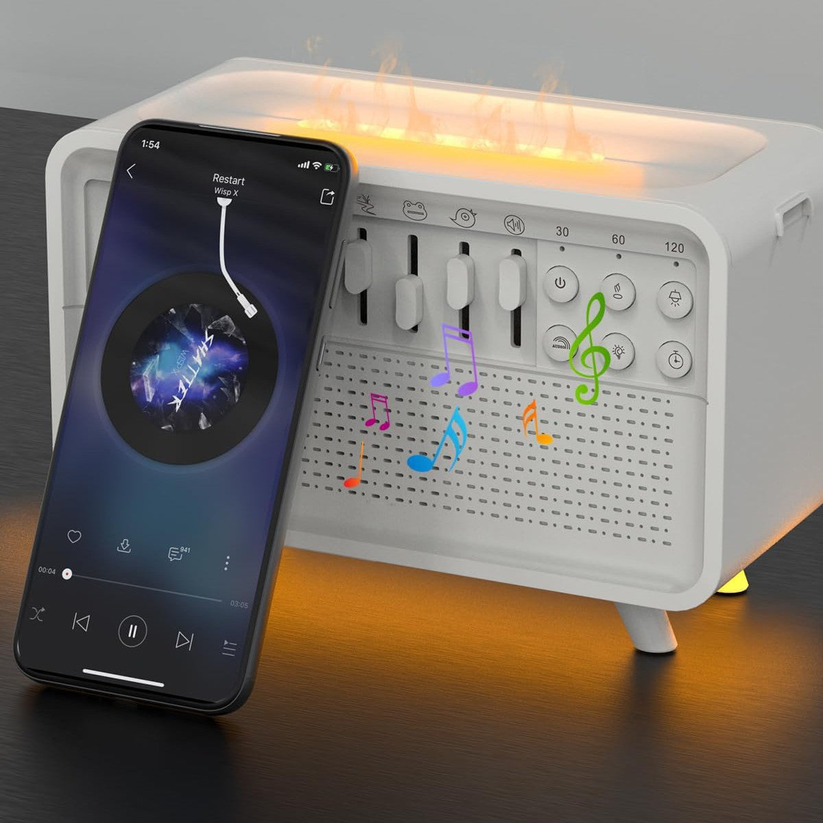3 In 1 Bluetooth Speaker White Noise Sleep Night Light Humidifier All-in-one Machine Free Combination Of 8 Group Nature Sound - photo 6