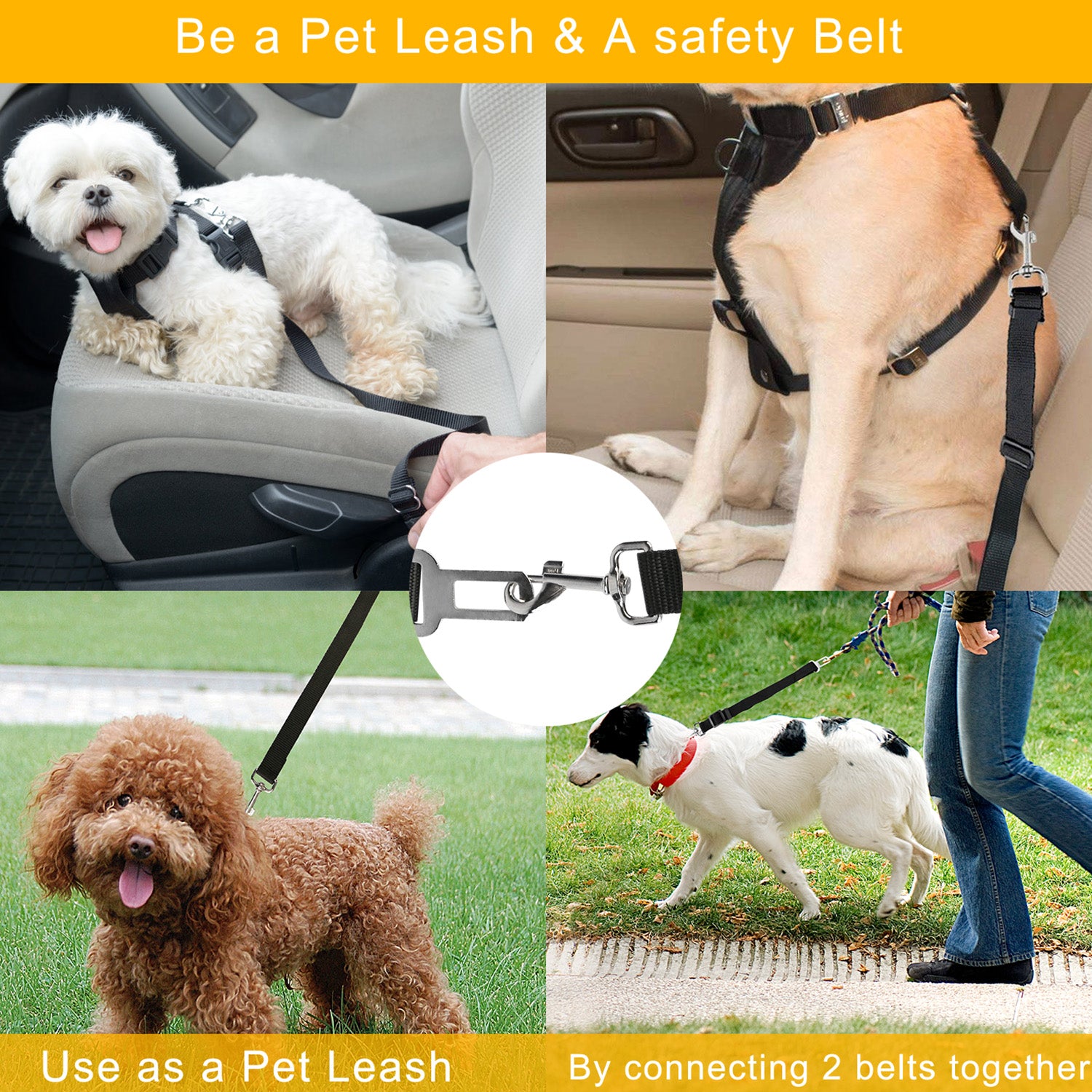 Dog Car Seat Belt, 2-Pack - photo 5