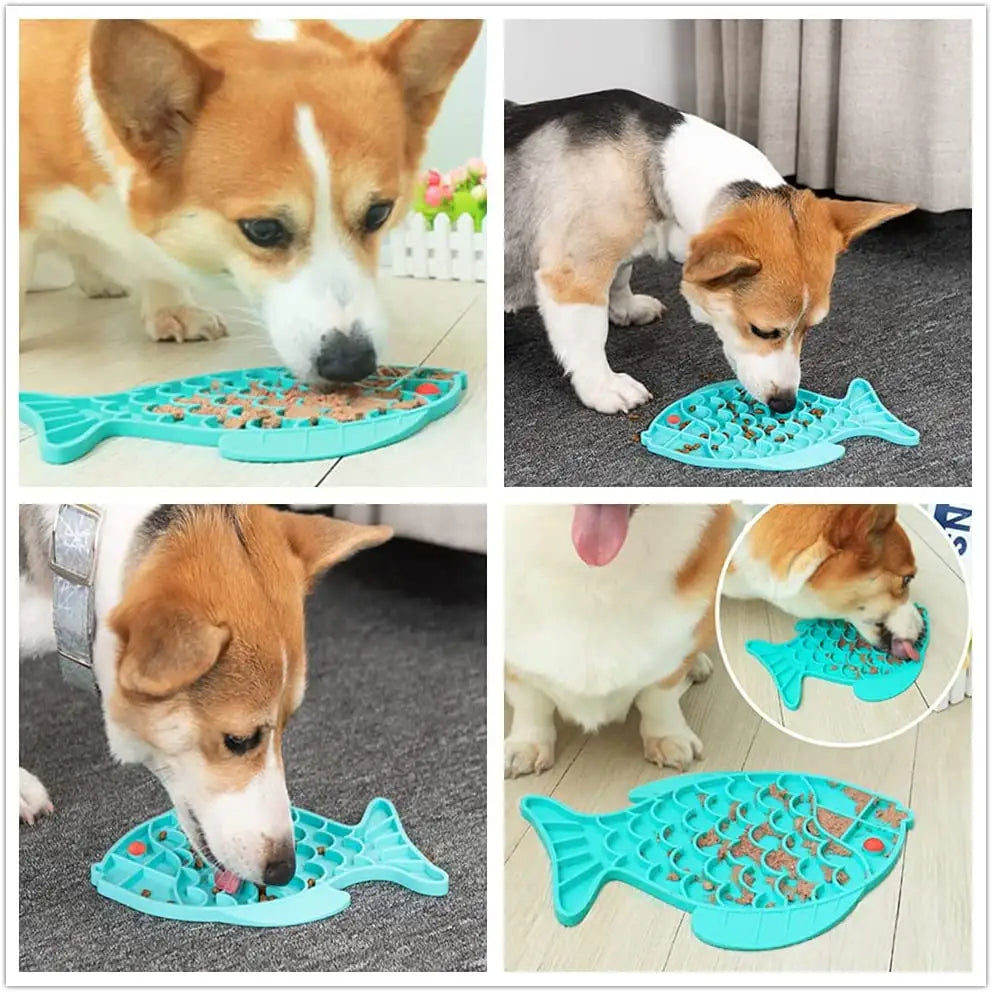 Silicone Lick Mat For Pet Dogs Slow Food Plate Rice Bowl For Small Medium Dog Anti Gulping Choking Feeder Puppy Treat Dispenser - photo 14