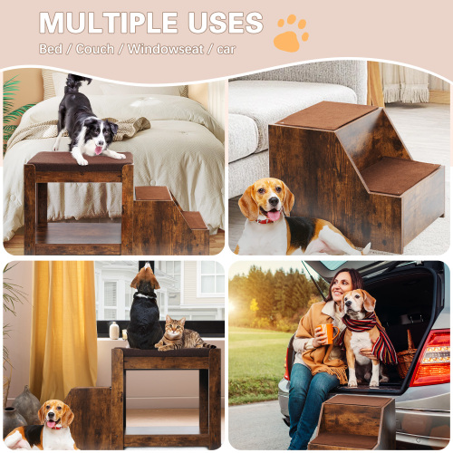 Pet Bunk Bed With Removable Step For Dogs And Cats, Multi-Level Bed Window Perch Seat Platform With Cushion And Cat Scratch Pad, Indoor Use - photo 10