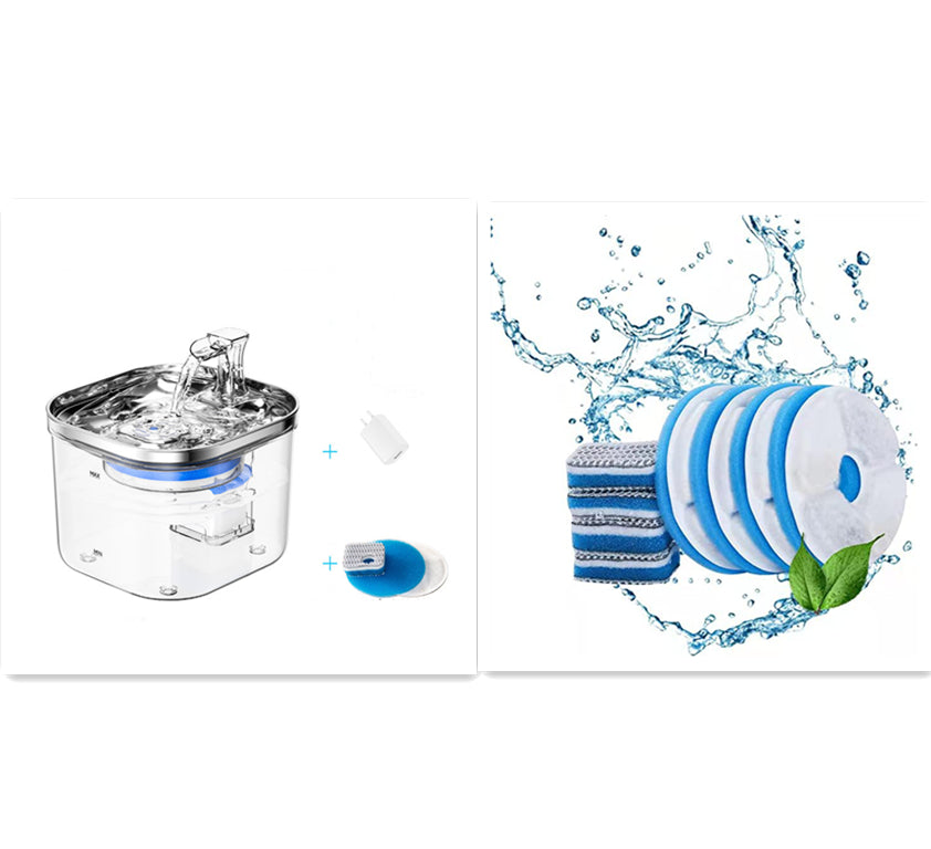Pet Cat Dog Stainless Steel Automatic Circulation Water Dispenser Intelligent Fountain Pets Accessories - photo 4