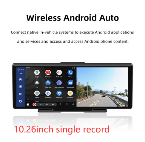 10.26" Wireless CarPlay Screen with Dash Cam - photo 2