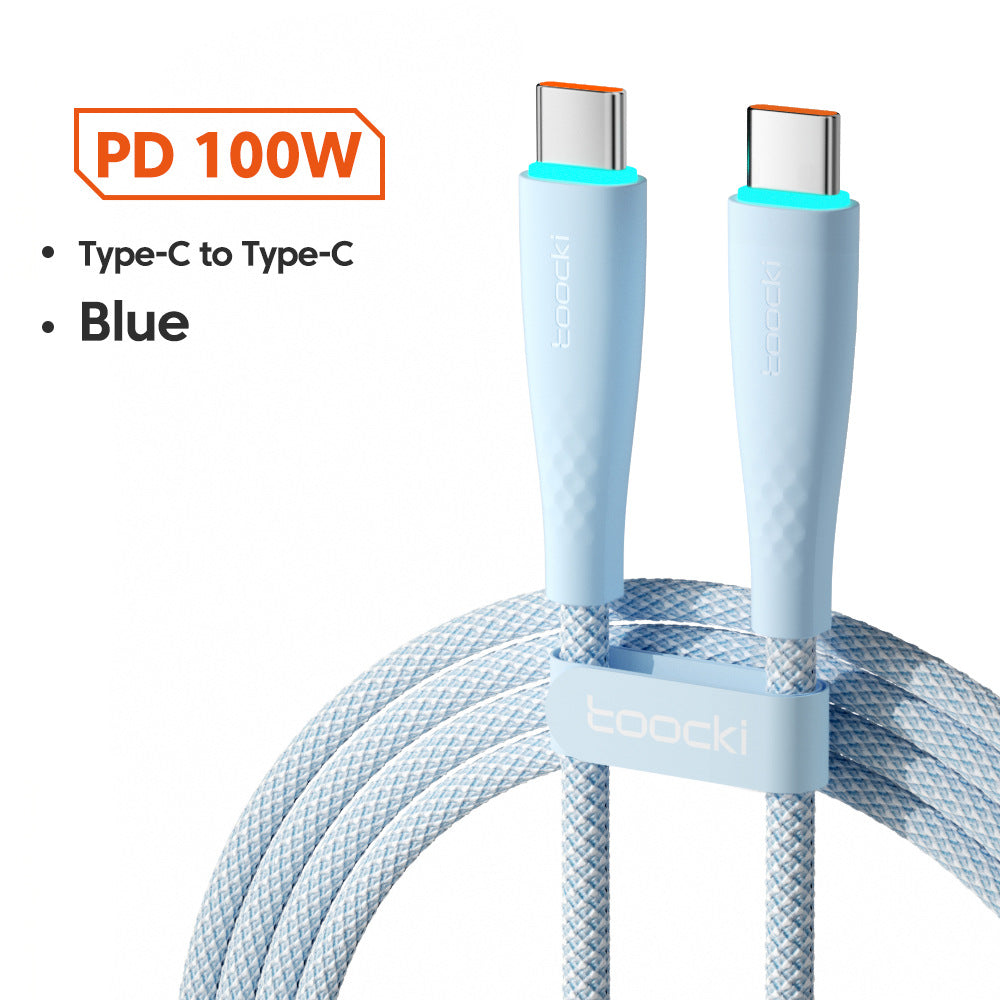 USB Type C To USB C Cable 100W 66W Fast Charging - photo 3