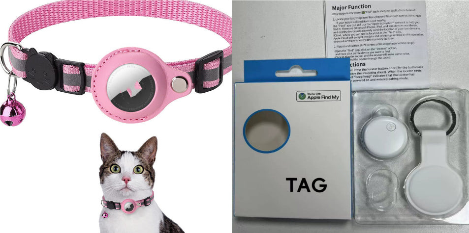 Reflective Collar Waterproof Holder Case For Airtag Air Tag Airtags Protective Cover Cat Dog Kitten Puppy Nylon Collar - photo 3