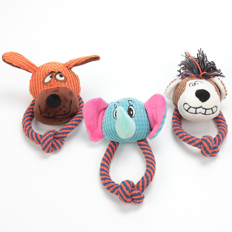 Pet Supplies Dog Cotton Rope Toys Sound Grinding Teeth Cleaning Toys - photo 2