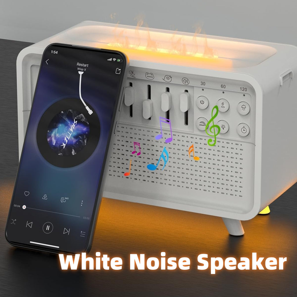 3 In 1 Bluetooth Speaker White Noise Sleep Night Light Humidifier All-in-one Machine Free Combination Of 8 Group Nature Sound - photo 5