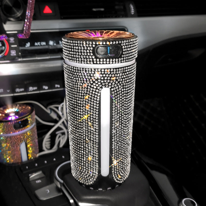 Luxury Diamond Car Humidifier LED Light Car Diffuser Auto Air Purifier Aromatherapy Diffuser Air Freshener Car Accessories For Woman - photo 2