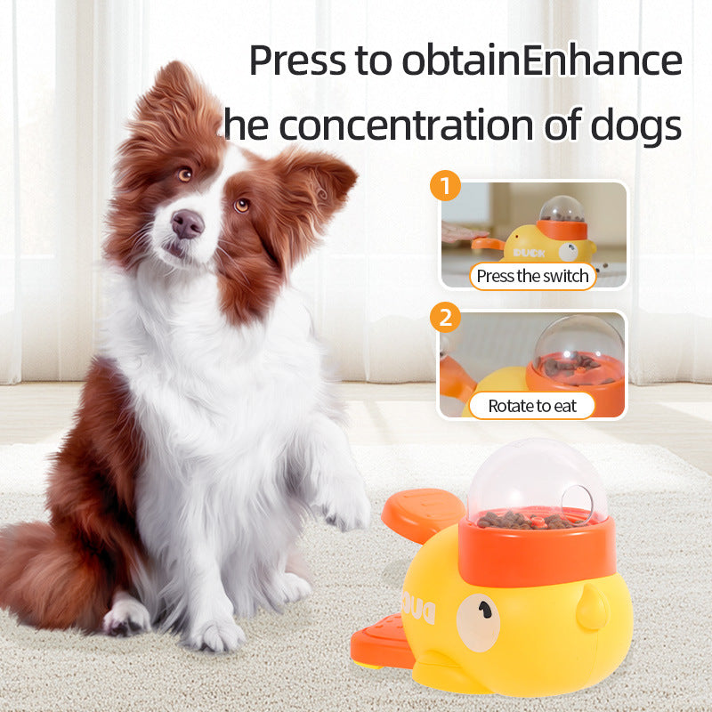 Dog Puzzle Feeder Interactive Pet Food Treat Dispenser Cartoon Duck Design Anti-slip Pets Automatic Feeder Toys For Dog Training Pet Products - photo 4