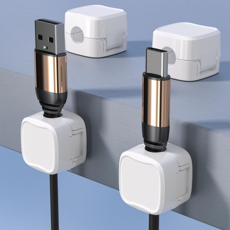 Magnetic Cable Clip Under Desk Cable Management Adjustable Cord Holder Wire Organizer And Cable Management Wire Keeper - photo 6