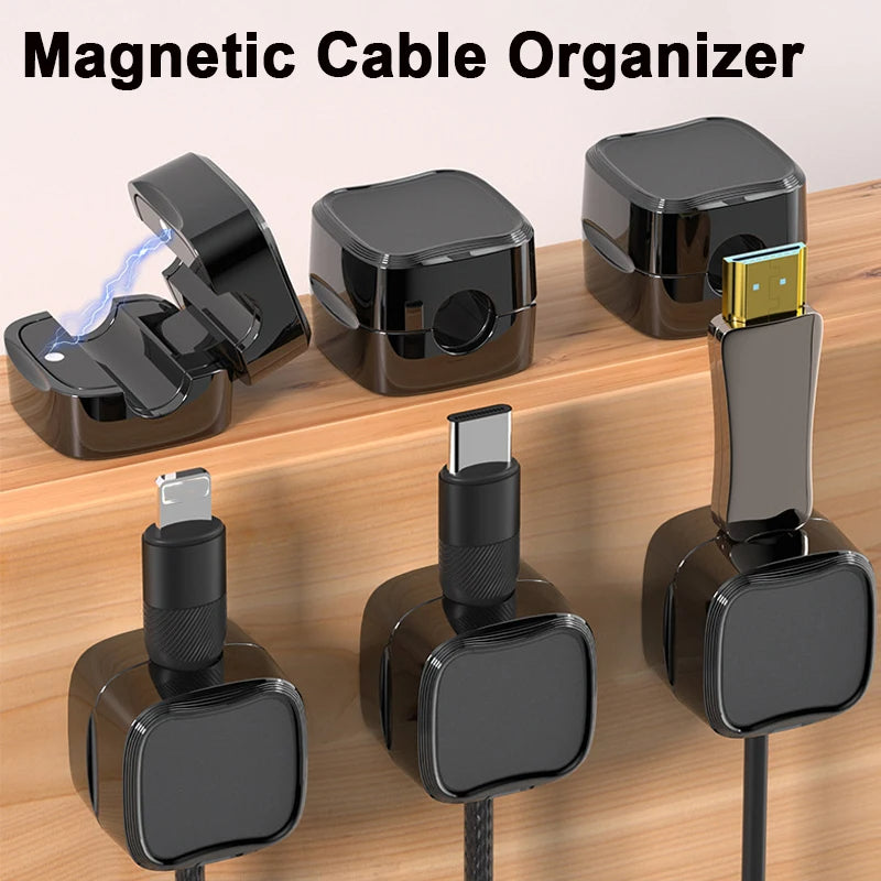 Magnetic Cable Clip Under Desk Cable Management Adjustable Cord Holder Wire Organizer And Cable Management Wire Keeper - photo 10