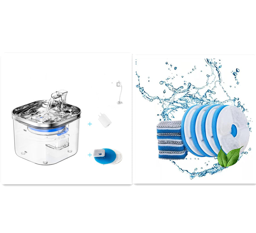 Pet Cat Dog Stainless Steel Automatic Circulation Water Dispenser Intelligent Fountain Pets Accessories - photo 7