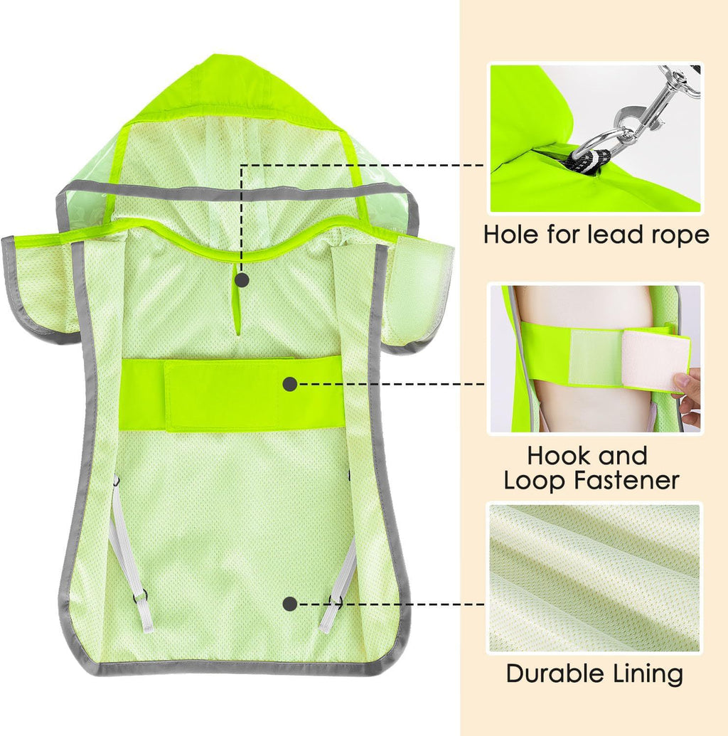 Dog Raincoat Waterproof Soft Breathable Dog Rain Jacket For Small Dog Hooded Dog Rain Coat With Transparent Cap Protect Belly - photo 21