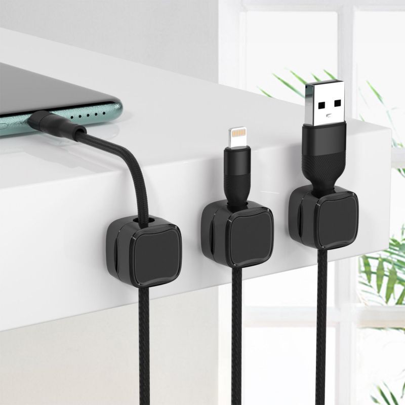 Magnetic Cable Clip Under Desk Cable Management Adjustable Cord Holder Wire Organizer And Cable Management Wire Keeper - photo 3