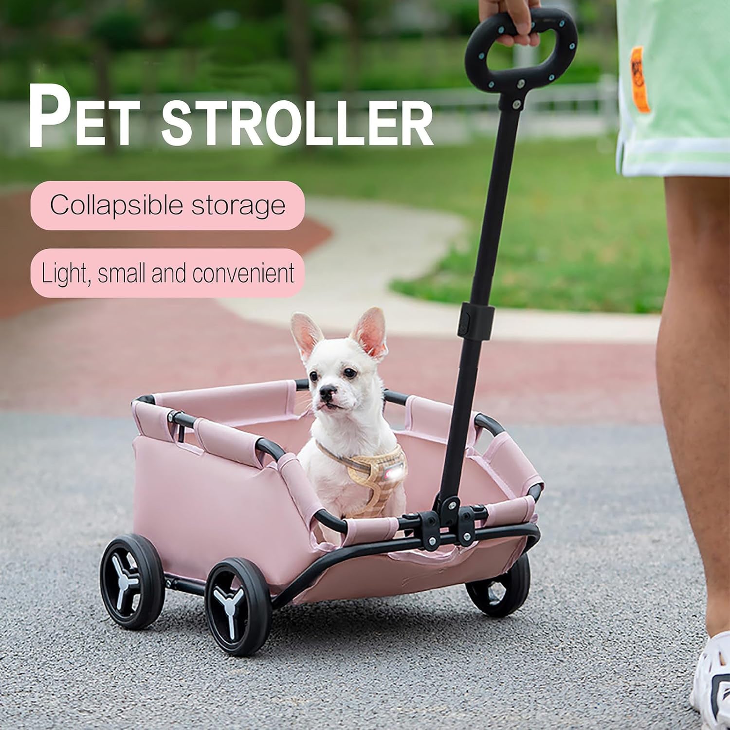 Pet Stroller Dog Cat Trolley Out Small Pet Cart Portable Foldable Storage Car - photo 16