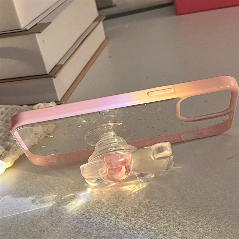 Cute Bear Silicone Phone Case with Stand - photo 5
