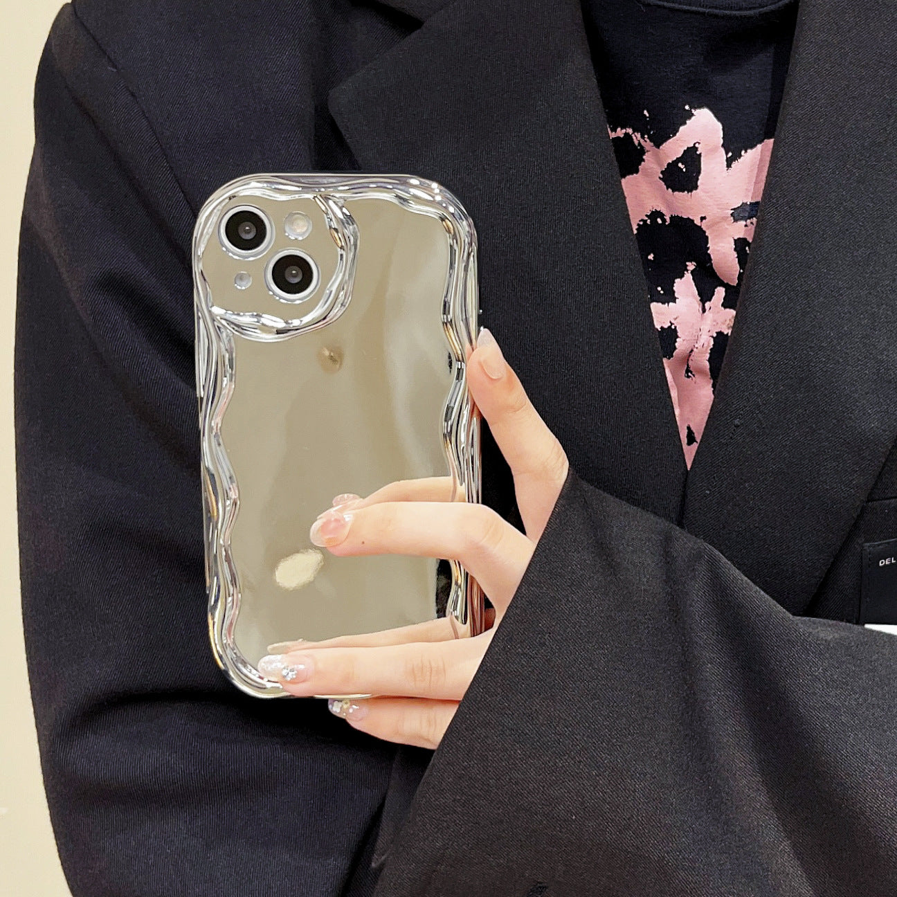 Electroplated Cream-Grain Phone Case - photo 3